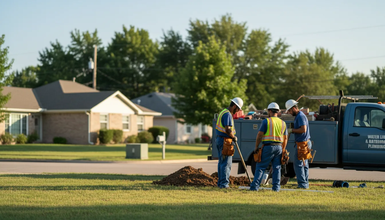 Residential water line and bathroom plumbing service in Ward, AL